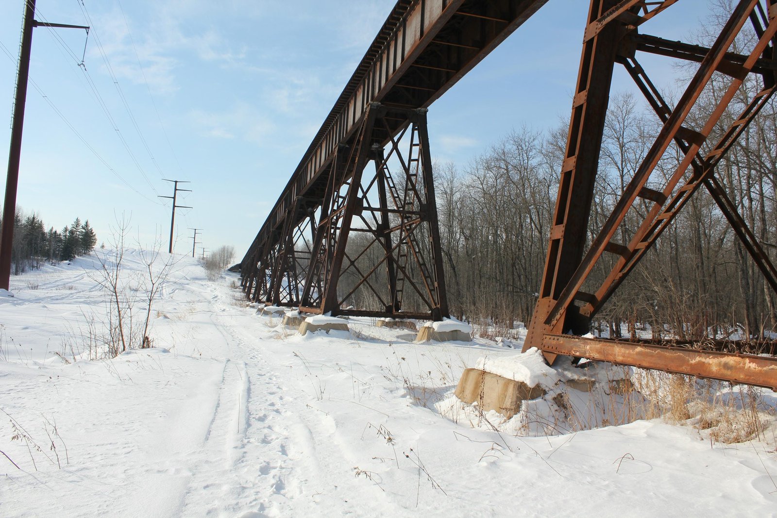 Looking west